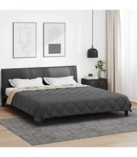 vidaXL Full Year Duvet Anthracite and Taupe 220 x 240 cm Microfiber