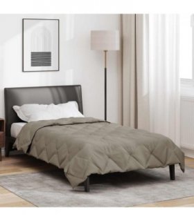 vidaXL Full Year Duvet Light Grey 155 x 220 cm Microfiber