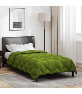 vidaXL Winter Duvet Green 135 x 200 cm Microfiber