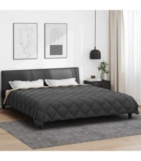 vidaXL Winter Duvet Anthracite and Taupe 220 x 240 cm Microfiber