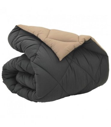 vidaXL Winter Duvet Anthracite and Taupe 155 x 220 cm Microfiber
