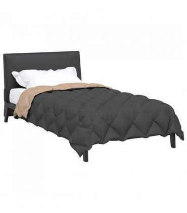 vidaXL Winter Duvet Anthracite and Taupe 155 x 220 cm Microfiber