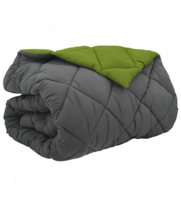 vidaXL Winter Duvet Green and Anthracite 200 x 220 cm Microfiber