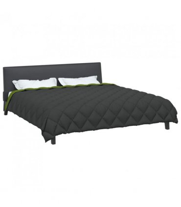 vidaXL Winter Duvet Green and Anthracite 200 x 220 cm Microfiber