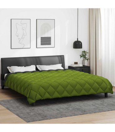 vidaXL Winter Duvet Green and Anthracite 200 x 220 cm Microfiber