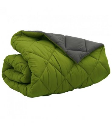 vidaXL Winter Duvet Green and Anthracite 200 x 220 cm Microfiber