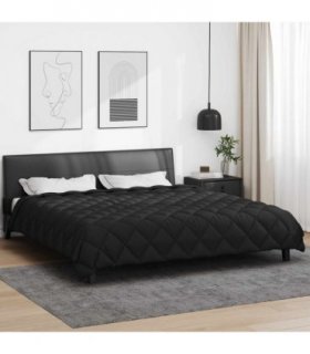 vidaXL Winter Duvet Black 220 x 240 cm Microfiber