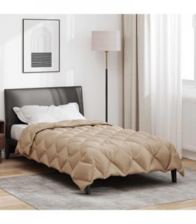 vidaXL Winter Duvet Taupe 140 x 200 cm Microfiber