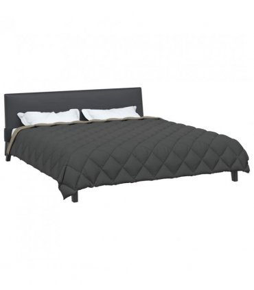 vidaXL Winter Duvet Light Grey and Anthracite 220 x 240 cm Microfiber