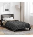 vidaXL Winter Duvet Light Grey and Anthracite 140 x 200 cm Microfiber