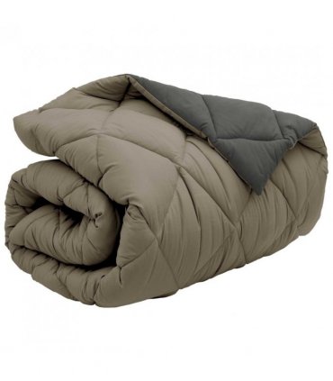 vidaXL Winter Duvet Light Grey and Anthracite 140 x 200 cm Microfiber