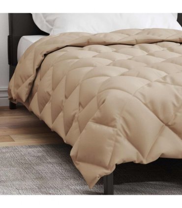 vidaXL Winter Duvet Taupe 135 x 200 cm Microfiber