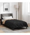 vidaXL Winter Duvet Black and Taupe 155 x 220 cm Microfiber
