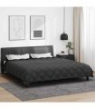 vidaXL Winter Duvet Black and Anthracite 200 x 200 cm Microfiber