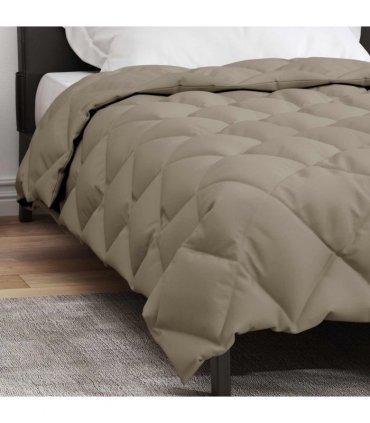 vidaXL Winter Duvet Light Grey 155 x 220 cm Microfiber