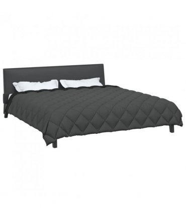 vidaXL Winter Duvet Black and Anthracite 220 x 240 cm Microfiber