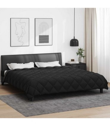 vidaXL Winter Duvet Black and Anthracite 220 x 240 cm Microfiber