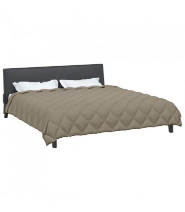 vidaXL Winter Duvet Light Grey 200 x 200 cm Microfiber