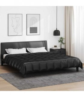 vidaXL Full Year Duvet Black 200 x 220 cm Satin and Microfiber