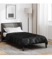 vidaXL Full Year Duvet Black 135 x 200 cm Satin and Microfiber