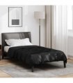vidaXL Full Year Duvet Black 140 x 200 cm Satin and Microfiber