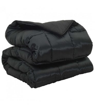 vidaXL Winter Duvet Black 155 x 220 cm Satin and Microfiber