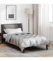 vidaXL Winter Duvet Silver 155 x 220 cm Satin and Microfiber