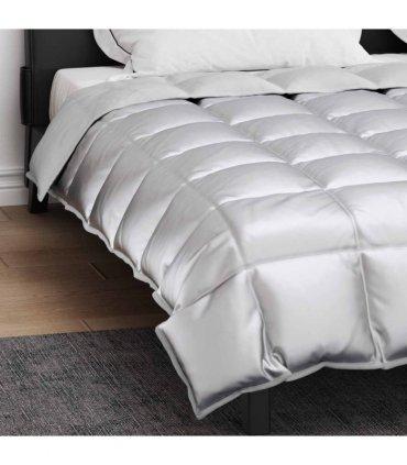 vidaXL Winter Duvet Silver 220 x 240 cm Satin and Microfiber