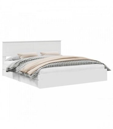 vidaXL Storage Bed with Headboard White 180 x 200 cm Engineered Wood