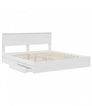 vidaXL Storage Bed with Headboard White 180 x 200 cm Engineered Wood