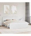 vidaXL Bed Frame with Headboard White 180 x 200 cm Engineered Wood — V0672006680