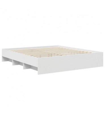 vidaXL Bed Frame with Headboard White 180 x 200 cm Engineered Wood — V0672006680