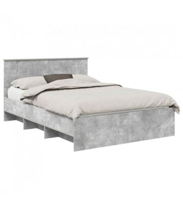 vidaXL Bed Frame Concrete Grey 160 x 200 cm Engineered Wood