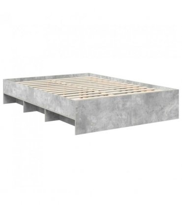 vidaXL Bed Frame Concrete Grey 160 x 200 cm Engineered Wood