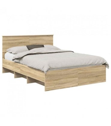 vidaXL Bed Frame Sonoma Oak 160 x 200 cm Engineered Wood