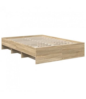 vidaXL Bed Frame Sonoma Oak 160 x 200 cm Engineered Wood