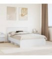 vidaXL Bed Frame with Headboard White 140 x 200 cm Engineered Wood — V0672006748