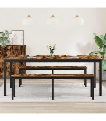 vidaXL Dining Tables 200 x 100 x 75 cm Engineered Wood Rectangular — Colour: Smoked oak