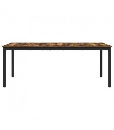 vidaXL Dining Tables 200 x 100 x 75 cm Engineered Wood Rectangular — Colour: Smoked oak