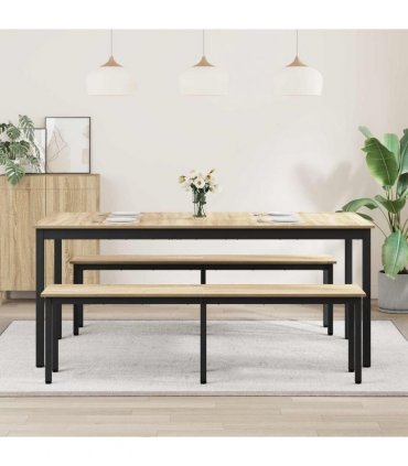 vidaXL Dining Tables 180 x 90 x 75 cm Engineered Wood Rectangular — Colour: Sonoma oak