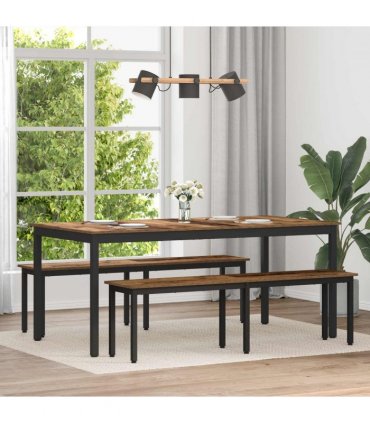 vidaXL Dining Tables 180 x 90 x 75 cm Engineered Wood Rectangular — Colour: Old wood