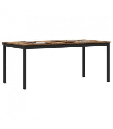 vidaXL Dining Tables 180 x 90 x 75 cm Engineered Wood Rectangular — Colour: Old wood