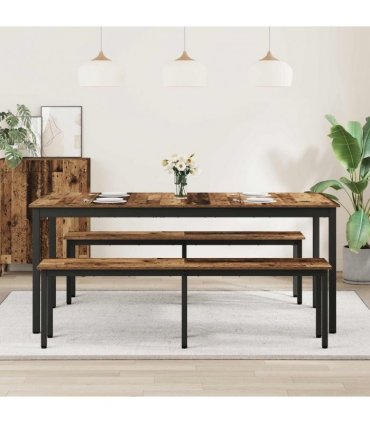vidaXL Dining Tables 180 x 90 x 75 cm Engineered Wood Rectangular — Colour: Old wood