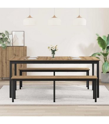 vidaXL Dining Tables 180 x 90 x 75 cm Engineered Wood Rectangular — Colour: Artisan oak
