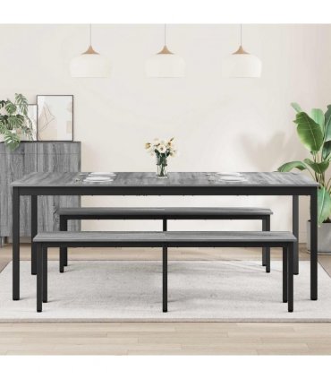 vidaXL Dining Tables 200 x 100 x 75 cm Engineered Wood Rectangular — Colour: Grey sonoma