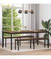 vidaXL Dining Tables 200 x 100 x 75 cm Engineered Wood Rectangular — Colour: Old wood