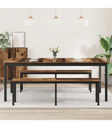 vidaXL Dining Tables 200 x 100 x 75 cm Engineered Wood Rectangular — Colour: Old wood
