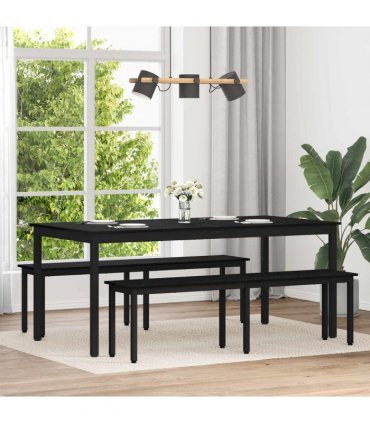 vidaXL Dining Tables 180 x 90 x 75 cm Engineered Wood Rectangular — Colour: Black oak