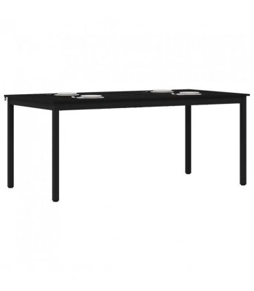 vidaXL Dining Tables 180 x 90 x 75 cm Engineered Wood Rectangular — Colour: Black oak