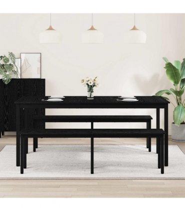 vidaXL Dining Tables 180 x 90 x 75 cm Engineered Wood Rectangular — Colour: Black oak